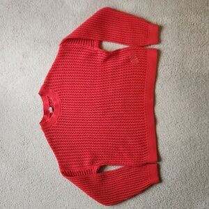 Old Navy Women's Orange Open Knit Cotton Sweater Size Medium
